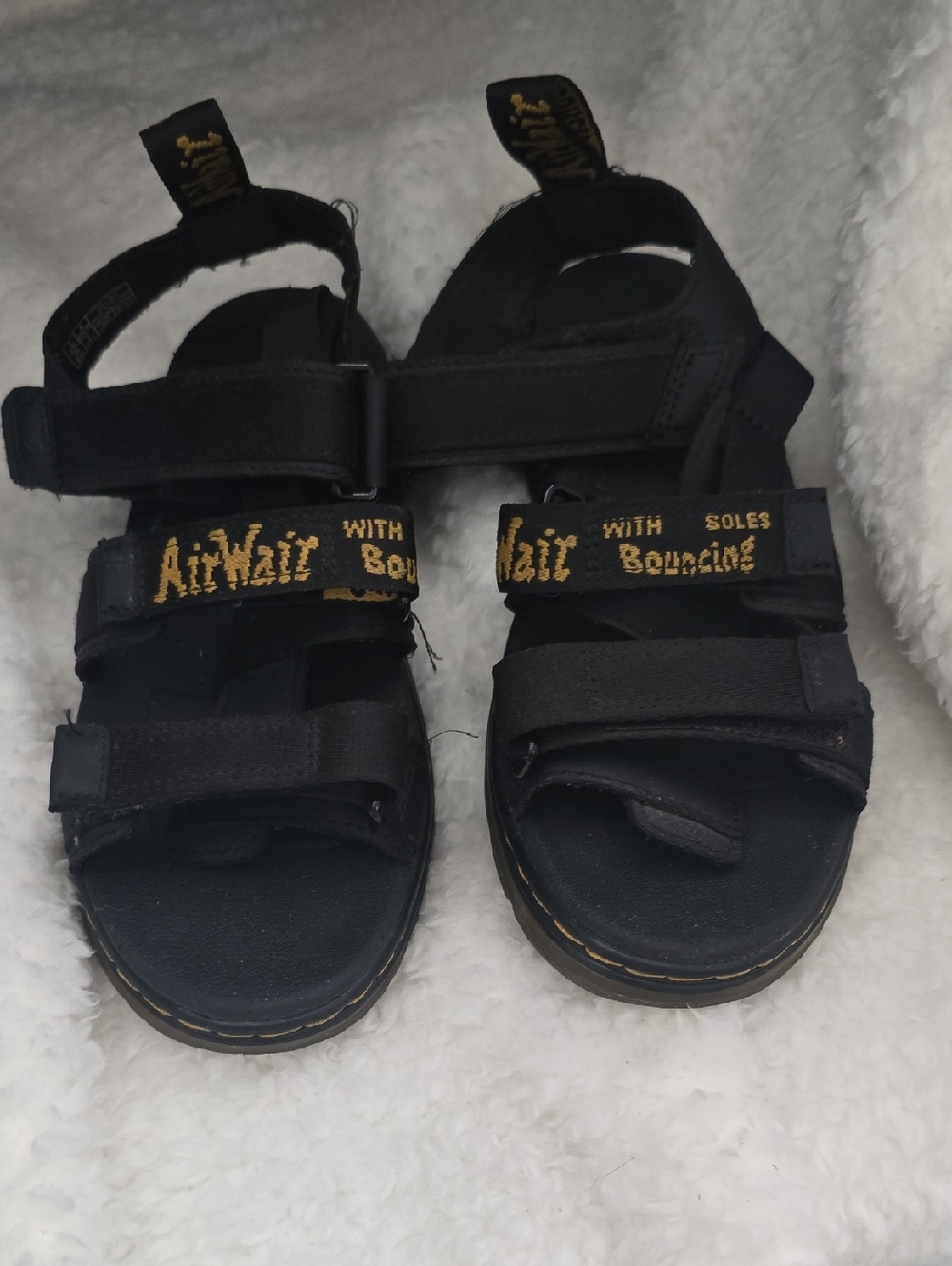 Dr. Martens Kids Black Strappy AirWair Sandals